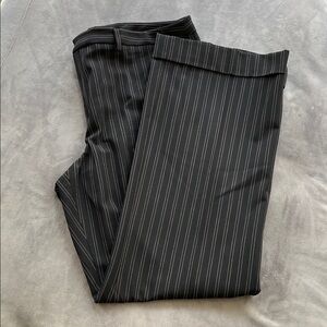 Nine West Women's Black w/Lavender Pinstripe Wide Leg Pants